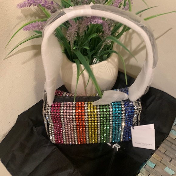 - Kurt Geiger London Party Pochette Crystal Shoulder Bag - Picture 11 of 17